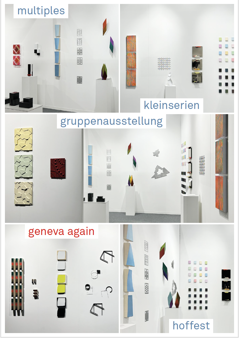 Hanna Roeckle: Geneva Again Multiples – Kleinserien – Gruppenausstellung – Hoffest