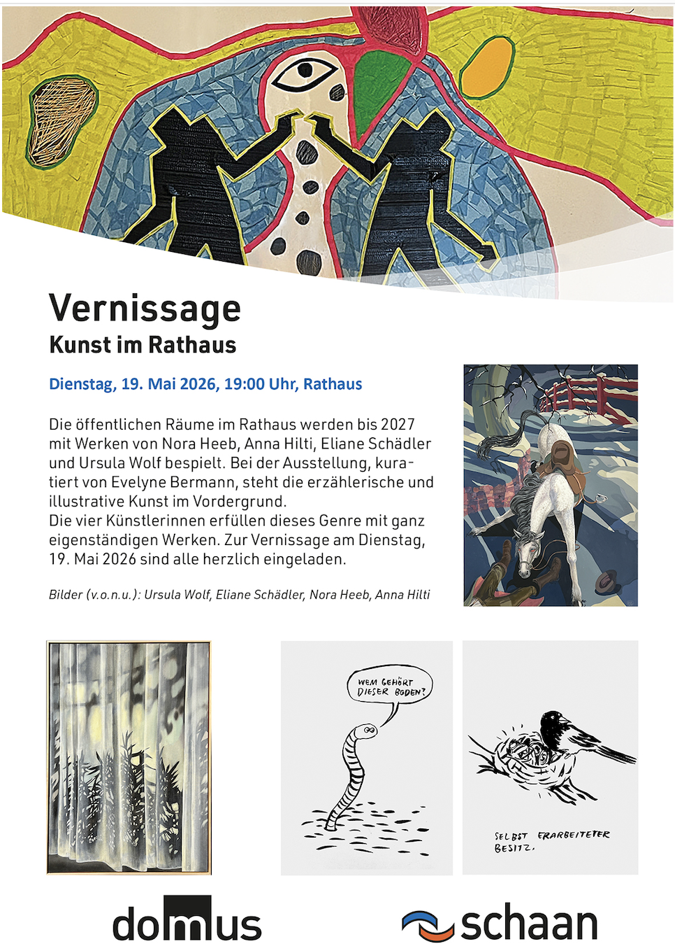 Evelyne Bermann: VERNISSAGE Kunst im Rathaus