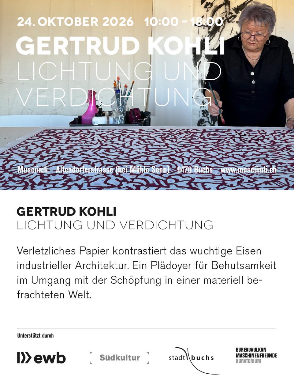 Gertrud Kohli: LICHTUNG UND VERDICHTUNG